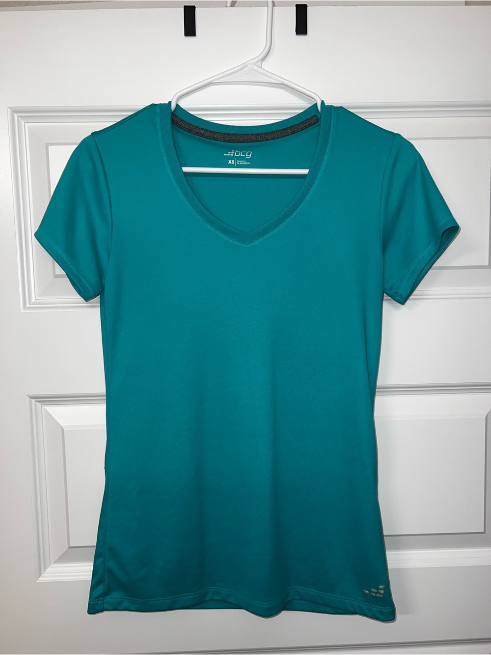 bcg Teal V-Neck Short Sleeve Active Tee